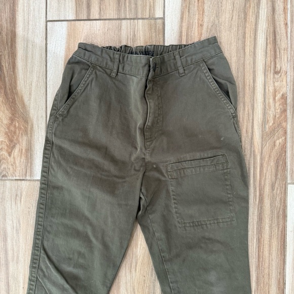 Zadig & Voltaire Olive Green Pants with Black Logo size 12 - Picture 2 of 7